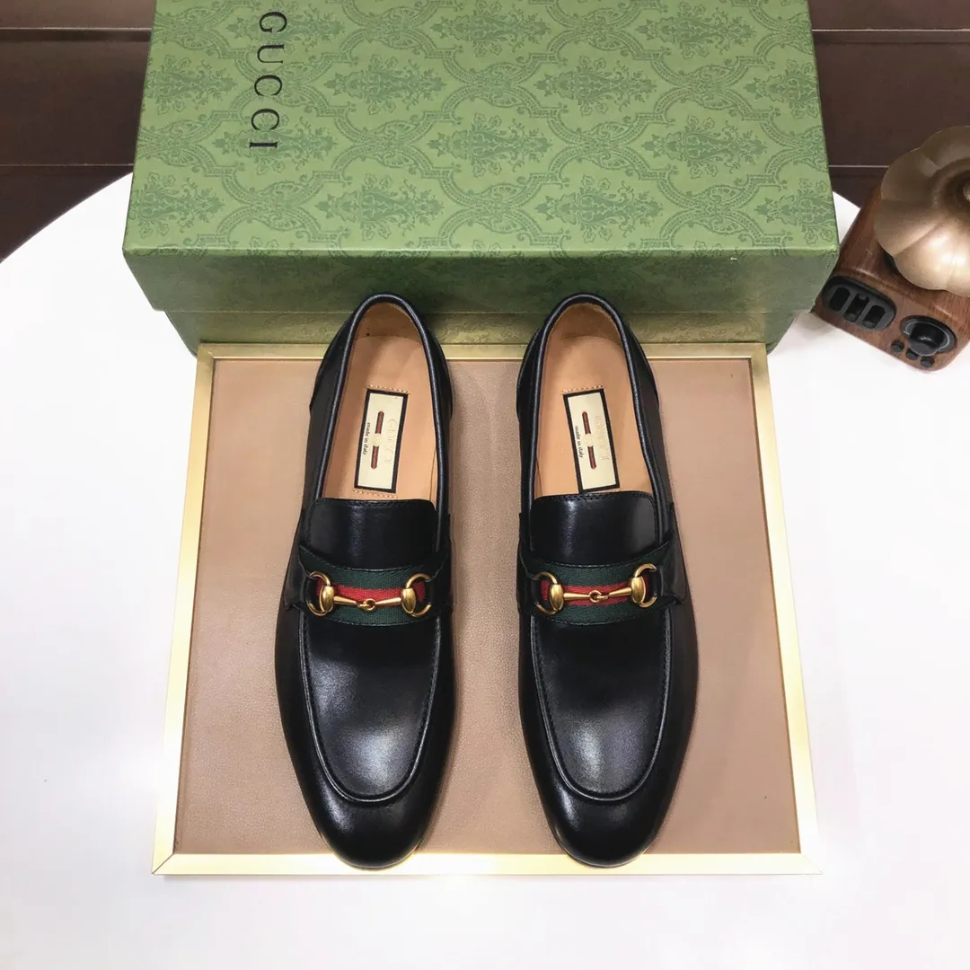 Men's shoes 💰580💰[GUCCI—Gucci] The latest high-end version of Gucci. Official website new model. Available at the same time at counters, the uppers are made of original cowhide imported from Italy/matched with the original special material splicing design concept; "highlight, high-end, grade, extravagance" and exquisite workmanship (original mesh fabric) sole: original factory special outsole size (38-45) (custom-made 45 non-returnable)